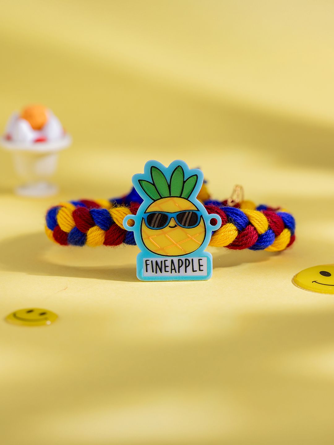 Voylla Kids Cheerful Pineapple Buddy Thread Rakhi-picture-21