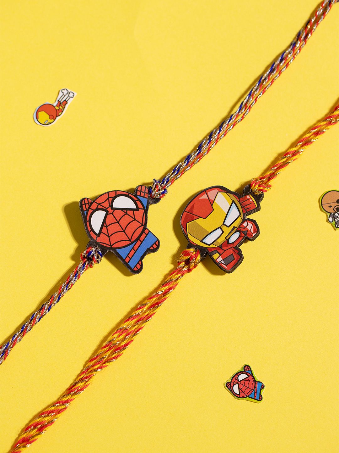 Voylla Kids Set Of 2 Marvel Avengers Ironman & Spiderman Thread Rakhi-picture-22