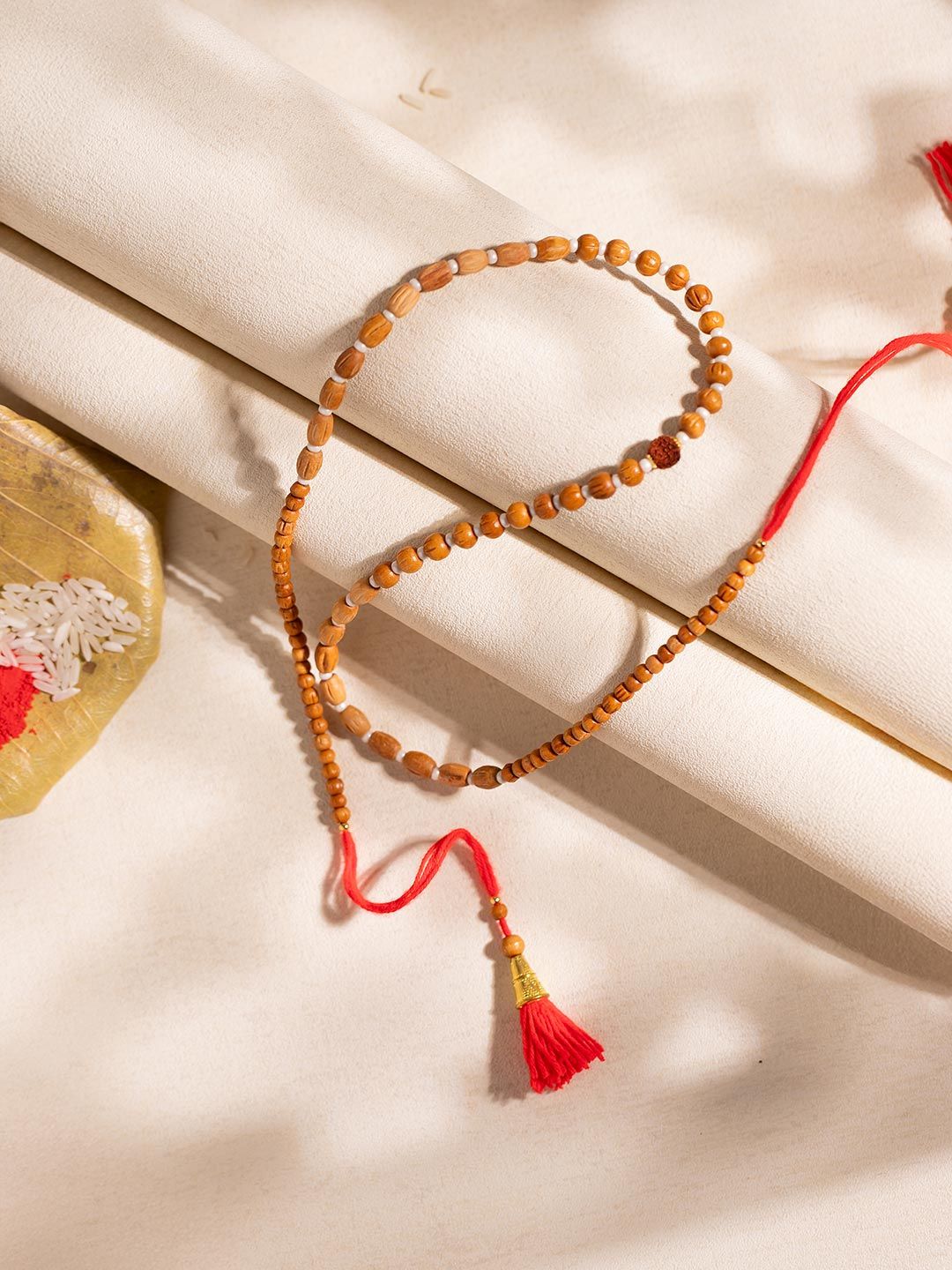 Voylla Divya Rudraksha Beaded Thread Rakhi-picture-32
