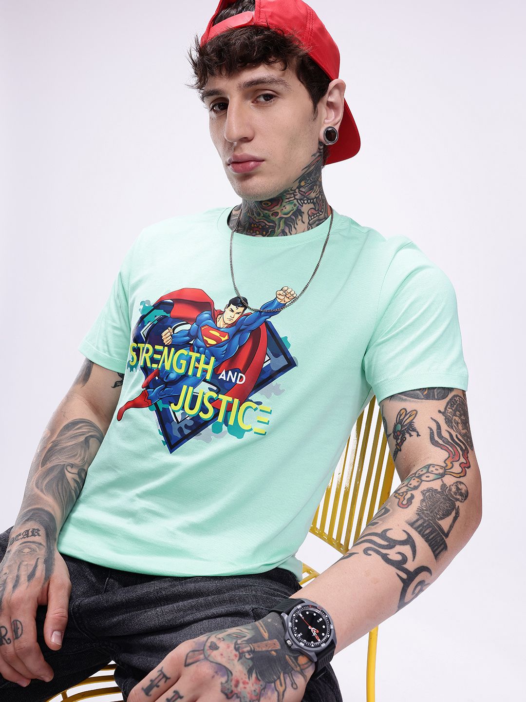 Kook N Keech Superman Graphic Printed Pure Cotton T-shirt-picture-20