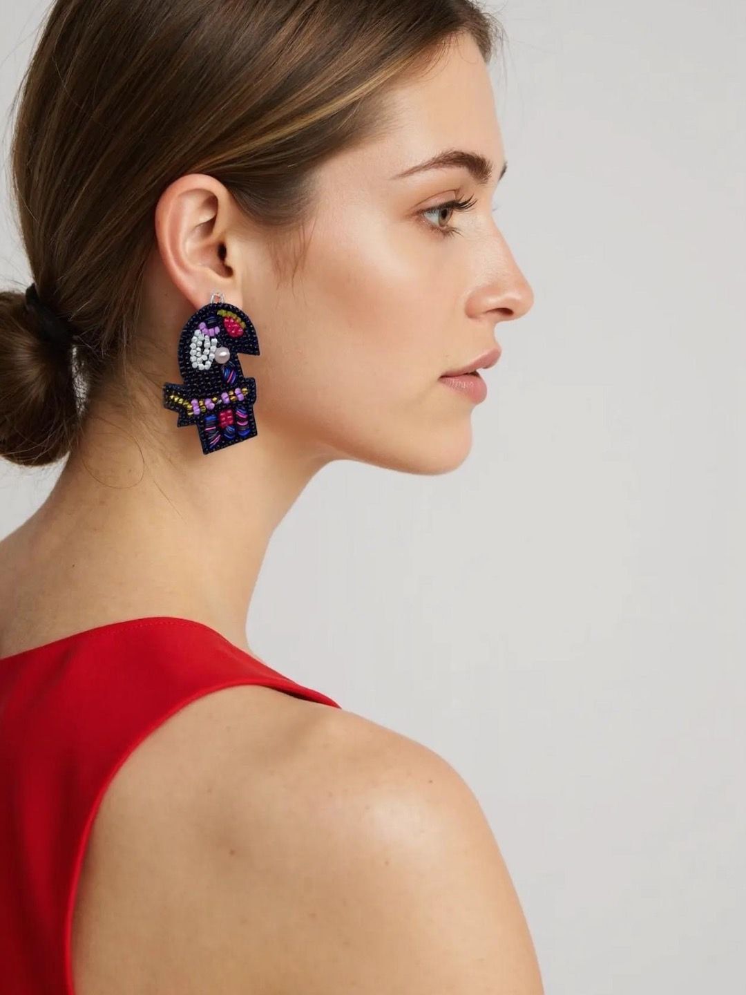 Digital Dress Room Artificial Beads Contemporary Drop Earrings-picture-35