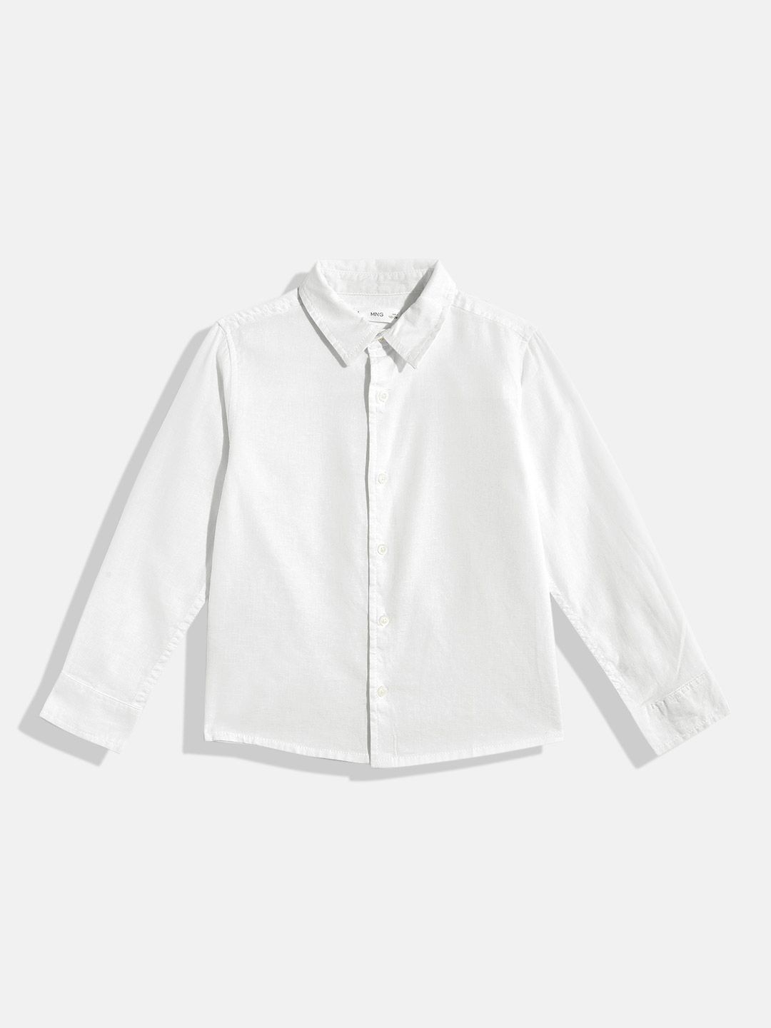 Mango Kids Boys Solid Cotton-Linen Shirt-picture-36