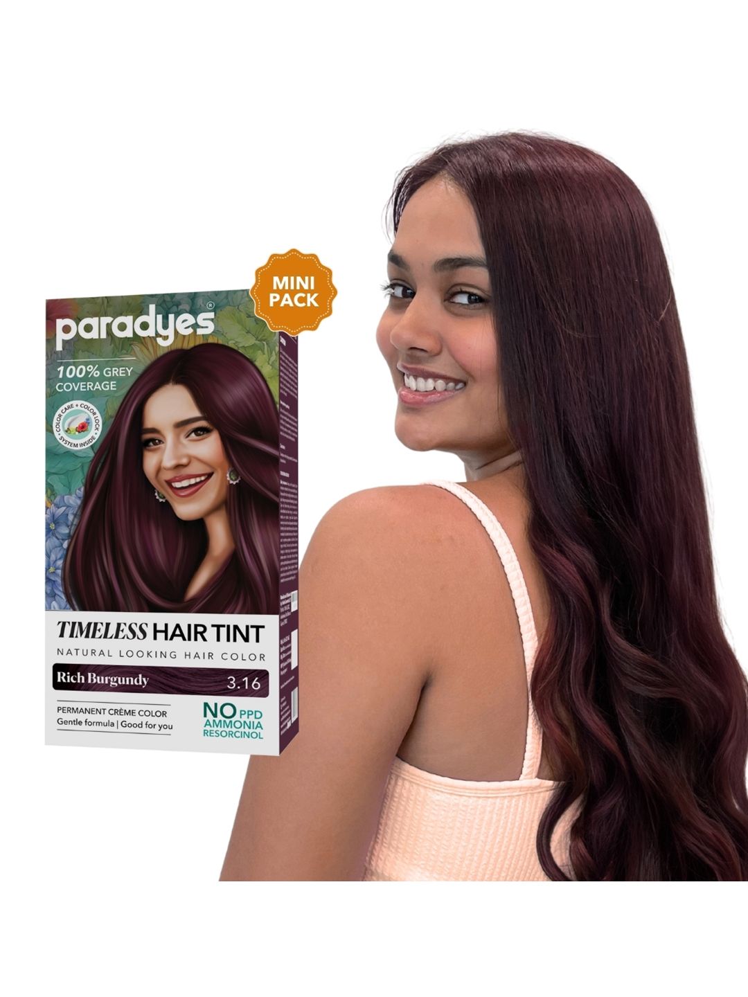 Paradyes Timeless Hair Tint Natural Looking Hair Color- 80 g- Rich Burgundy-image-47