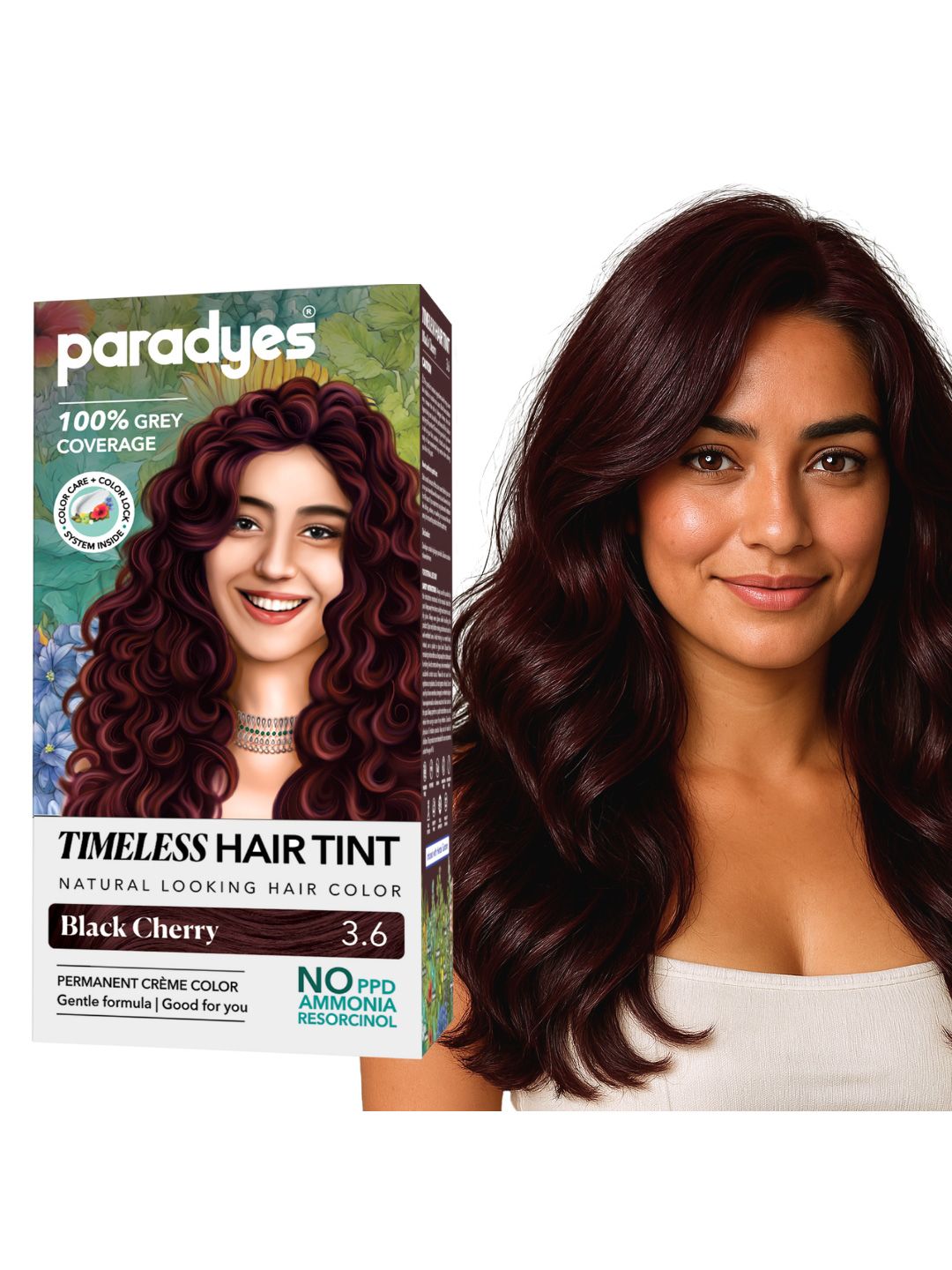 Paradyes Timeless Hair Tint Natural Looking Hair Color- 160 g- Black Cherry-image-39