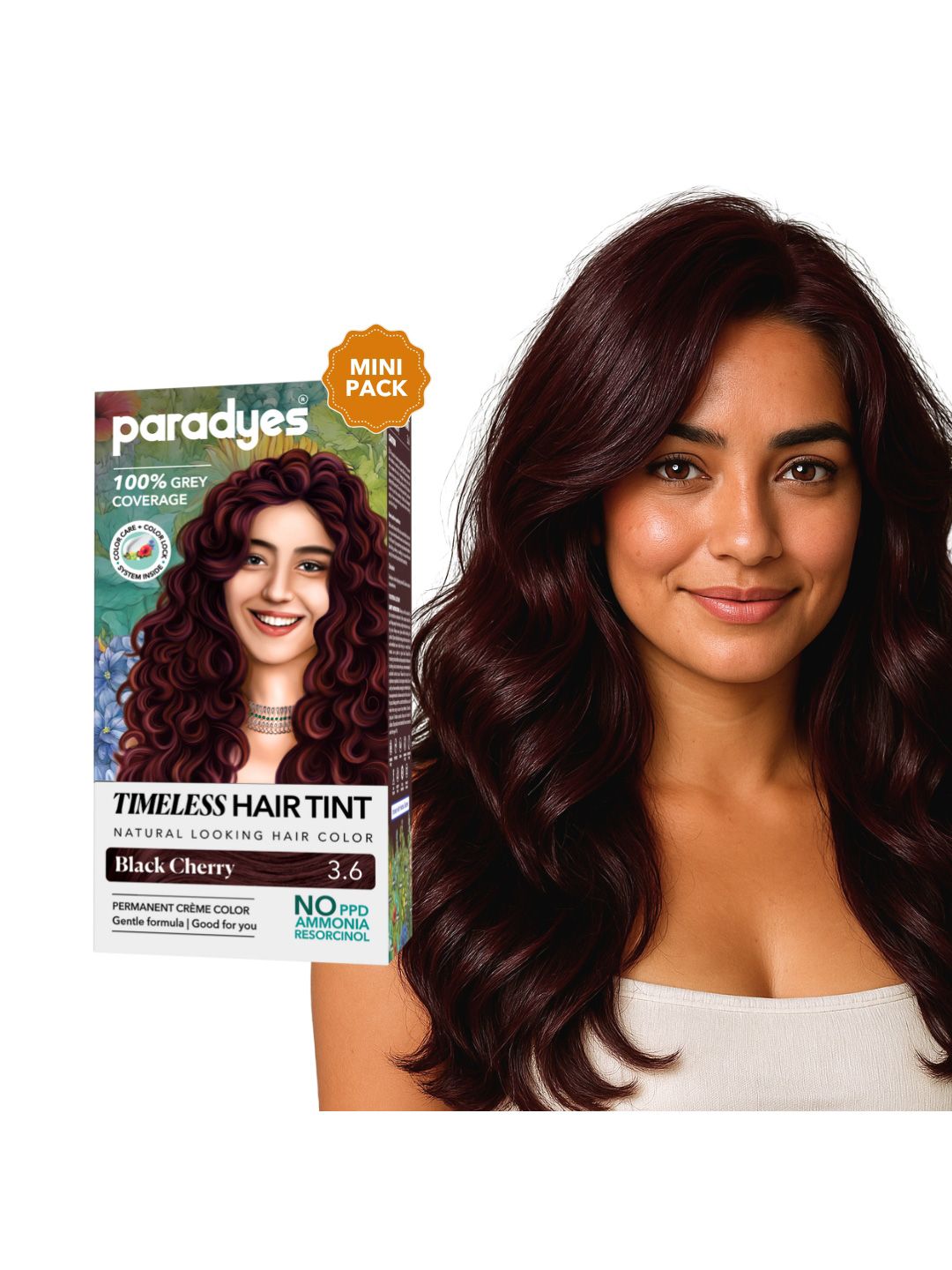 Paradyes Timeless Hair Tint Natural Looking Hair Color- 80 g- Black Cherry-image-43
