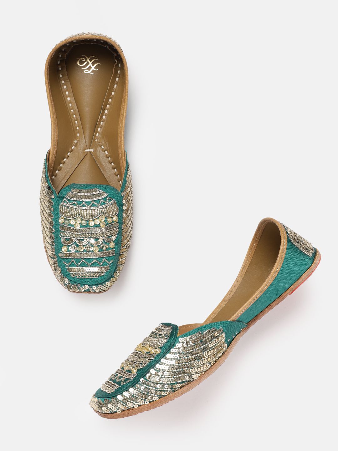 House of Pataudi Women Embellished Ethnic Mojaris-picture-49