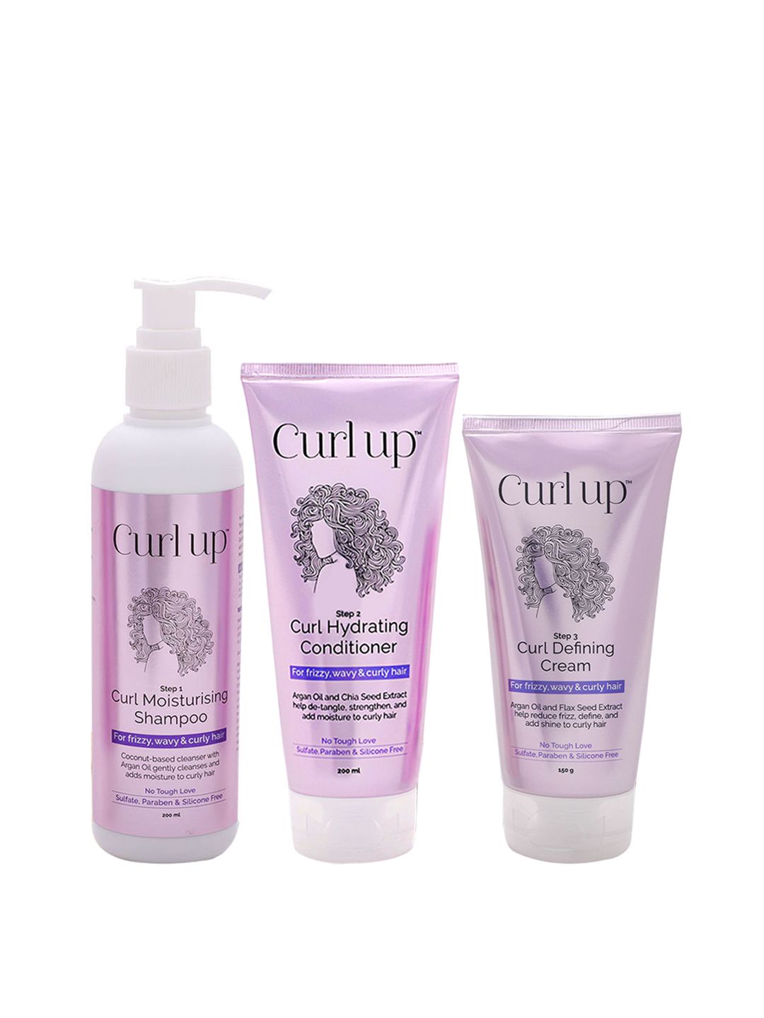 Curl up Set of 3 Moisturizing Shampoo+Hydrating Conditioner+Defining Cream-image-42