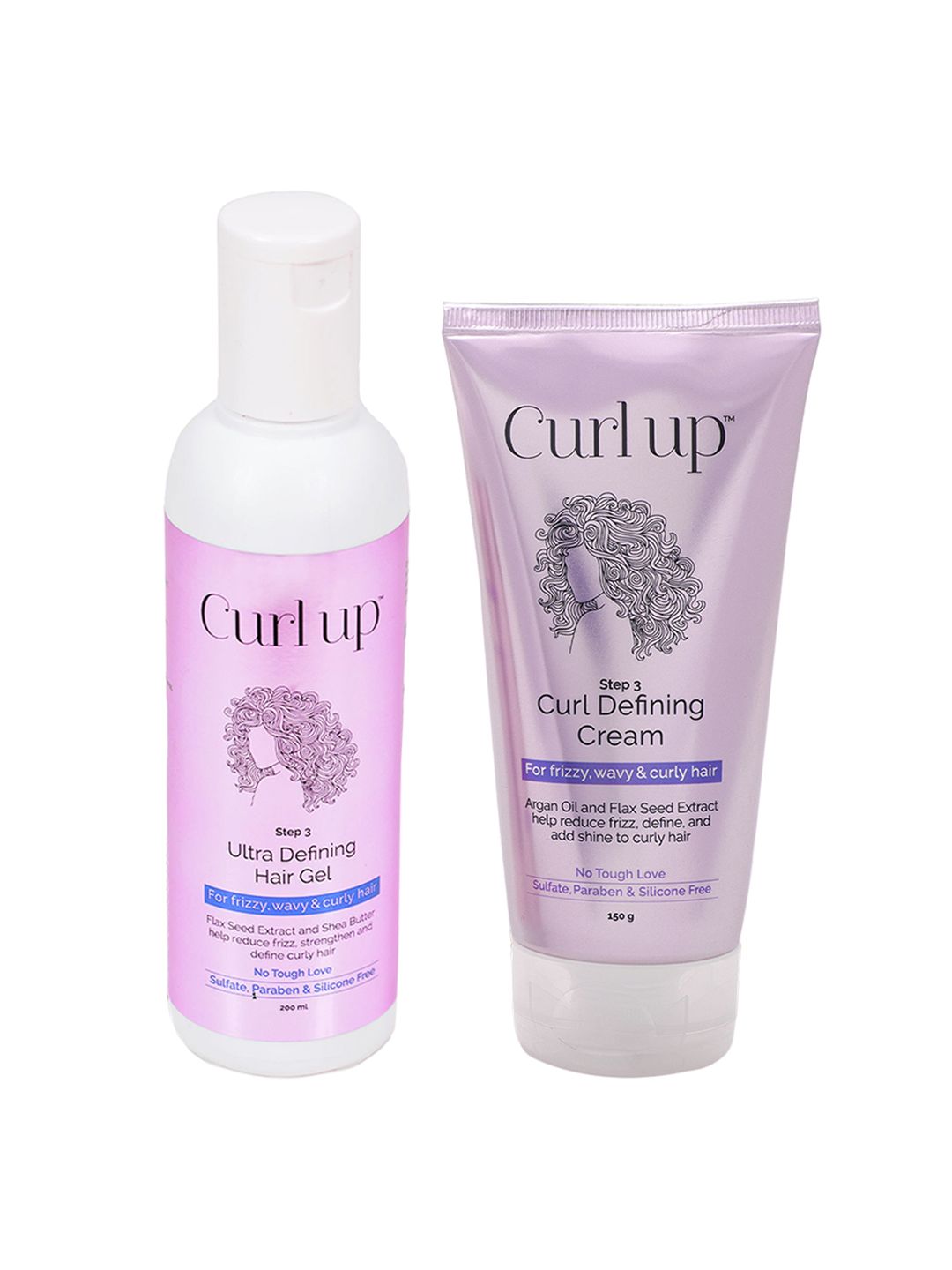 Curl up Set of 2 Ultra Defining Hair Gel and Curl Defining Cream