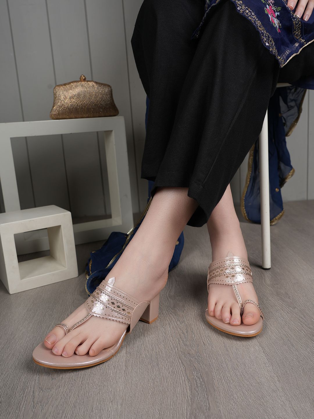 Anouk PU Party Block Heels-picture-11