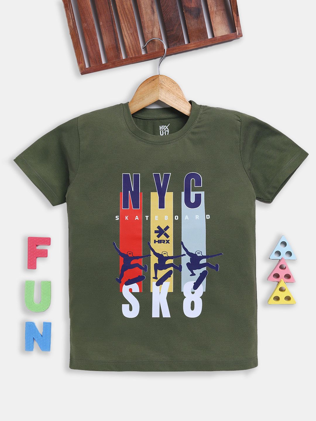 HRX by Hrithik Roshan Boys Typography Printed Rapid Dry T-shirt-picture-14