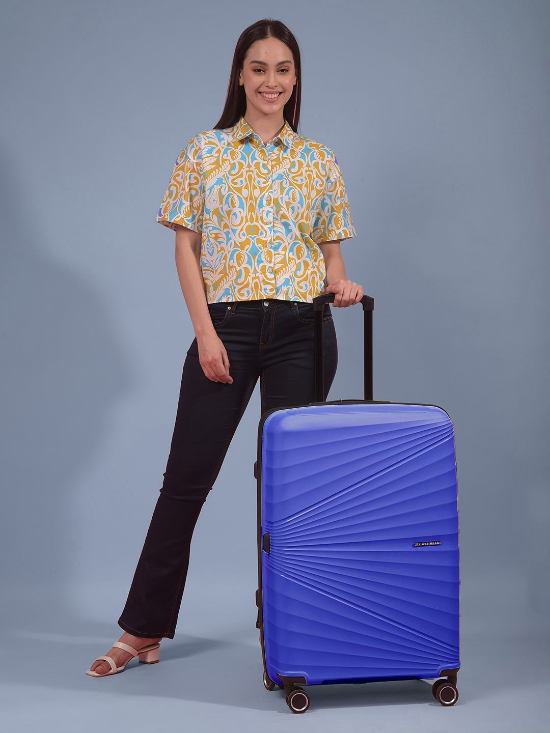 MOVE-MEANT Textured Hard-Sided Large Trolley Bag-image-49