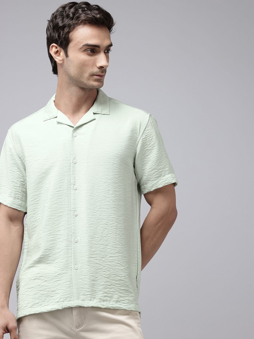 Van Heusen Crushed Relaxed Fit Casual Shirt-picture-12