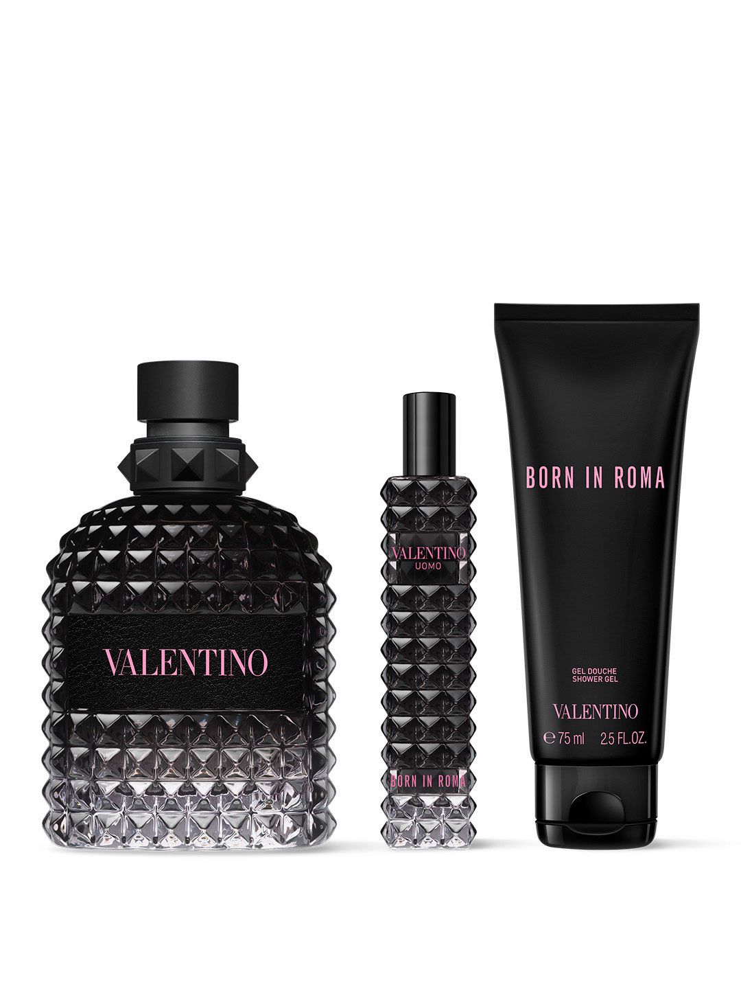 Valentino Born In Roma Combo - Uomo 100ml + Travel Size 15ml + Shower Gel 75ml