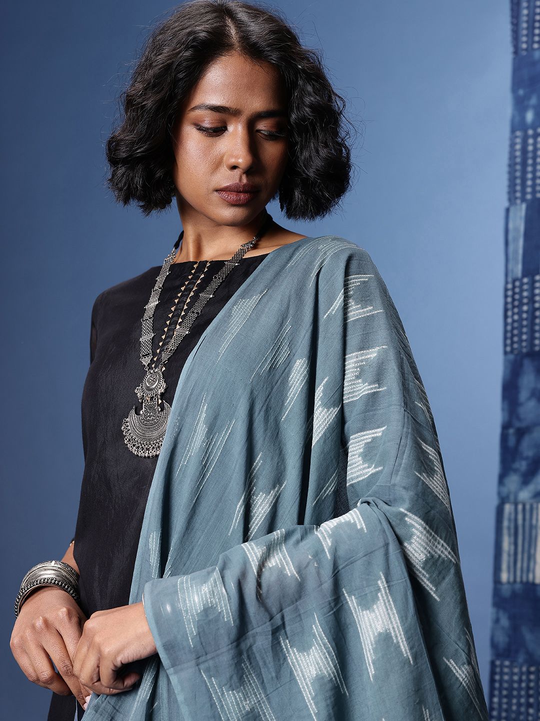 Taavi Abstract Printed Dupatta-picture-26