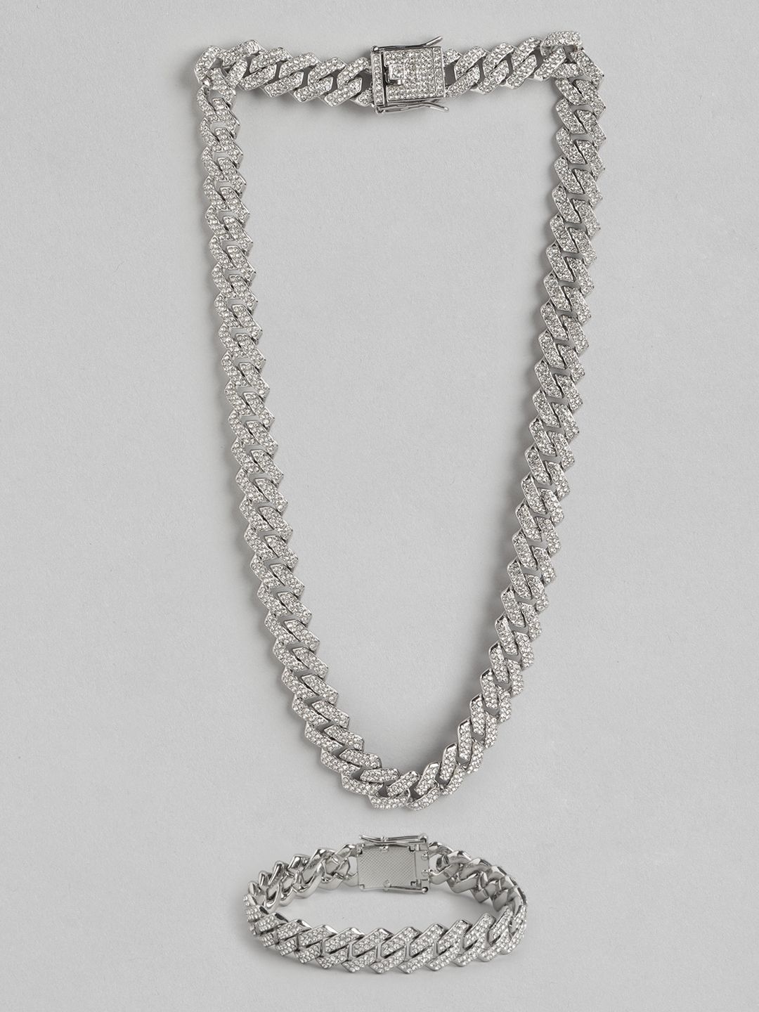 PARIS HAMILTON Unisex Silver-Plated Chain With Bracelet-picture-6