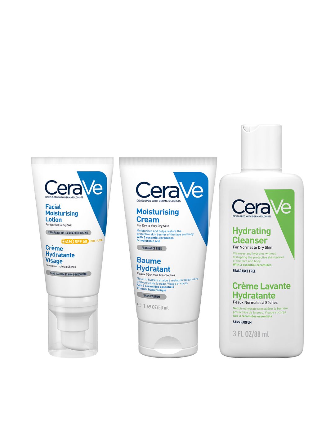 CeraVe Morning Skincare Combo of Facewash & Moisturizer SPF50 for Normal To Dry Skin-image-44
