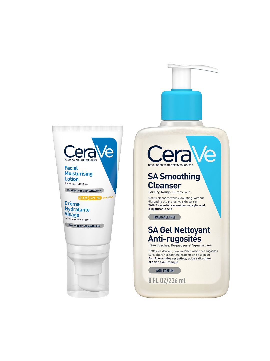 CeraVe Salicylic Acid Face Wash & AM SPF50 Lotion for Exfoliation & Sun Protection-image-17