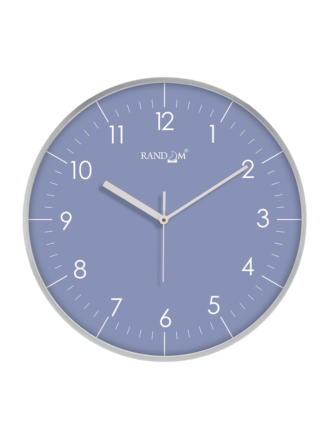 RANDOM Blue & Silver-Toned Printed Contemporary Wall Clock-image-49
