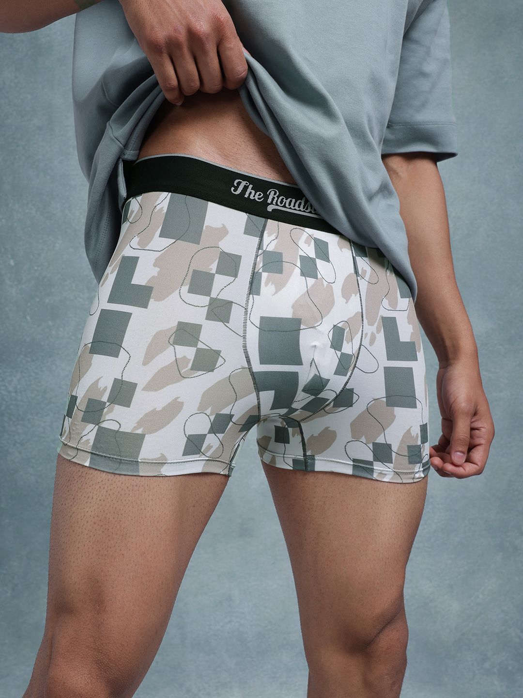The Roadster Lifestyle Co. Men Beige Printed Ultrasoft Stretchable Trunk-picture-50