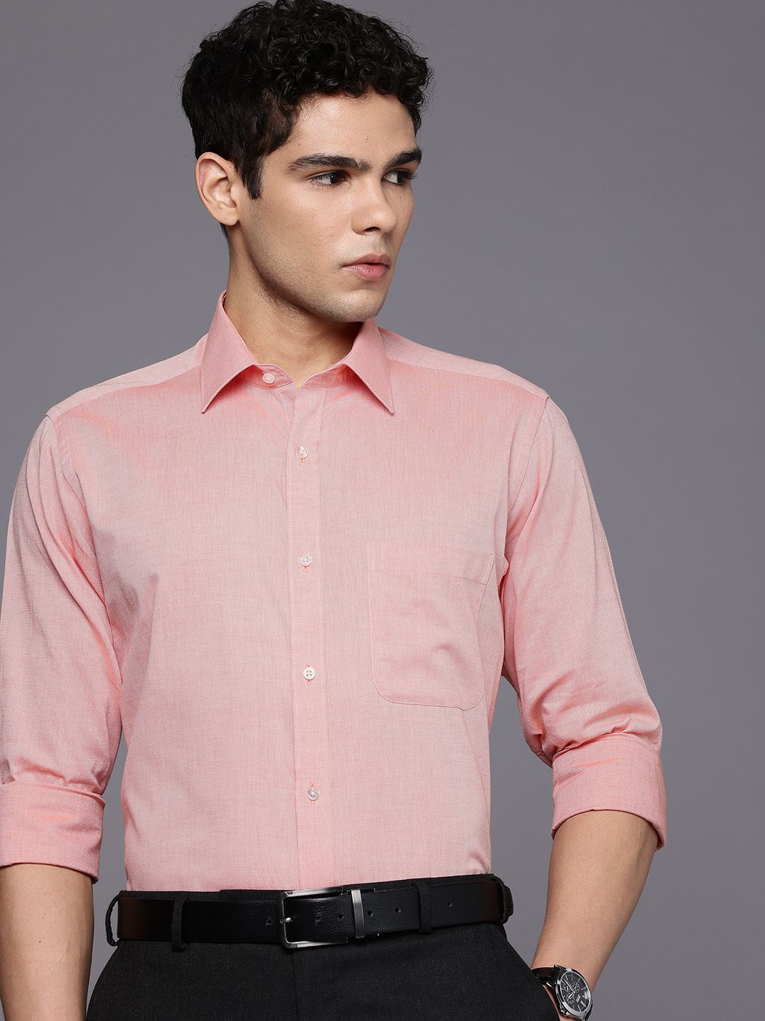 Raymond Slim Fit Pure Cotton Formal Shirt-picture-26