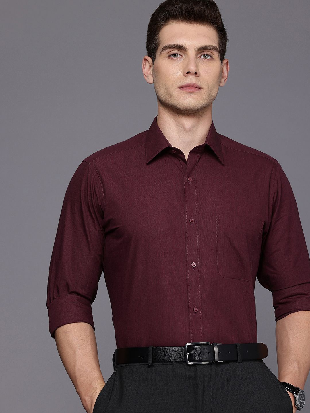 Raymond Slim Fit Pure Cotton Formal Shirt-picture-20