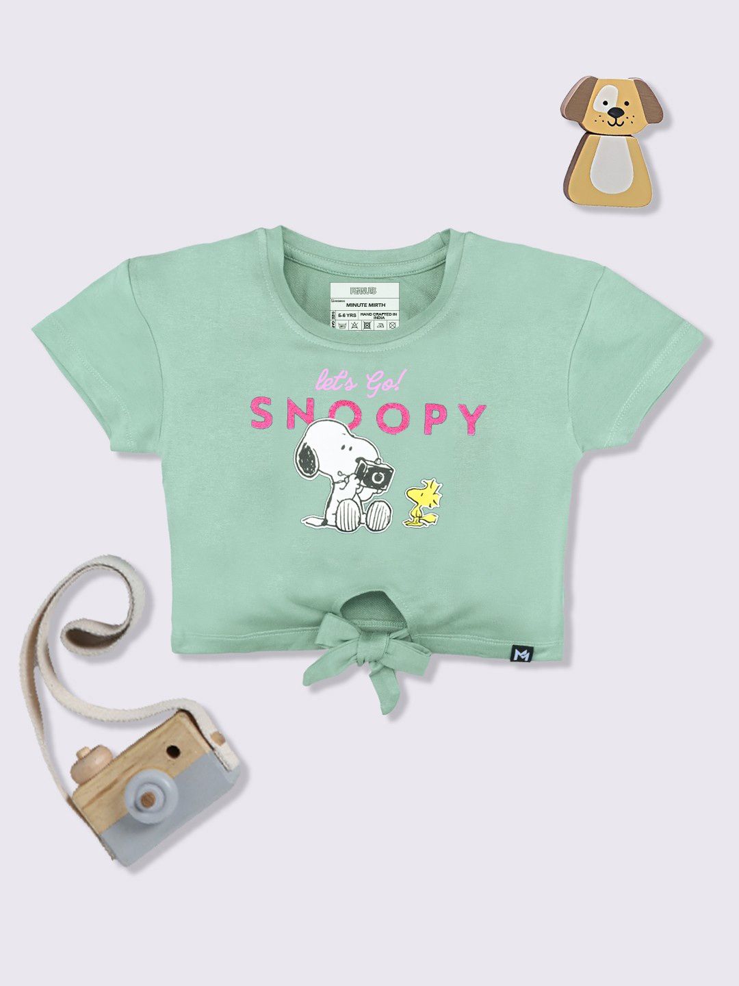 YK X Minute Mirth Snoopy Printed Tie-Up Top-picture-27