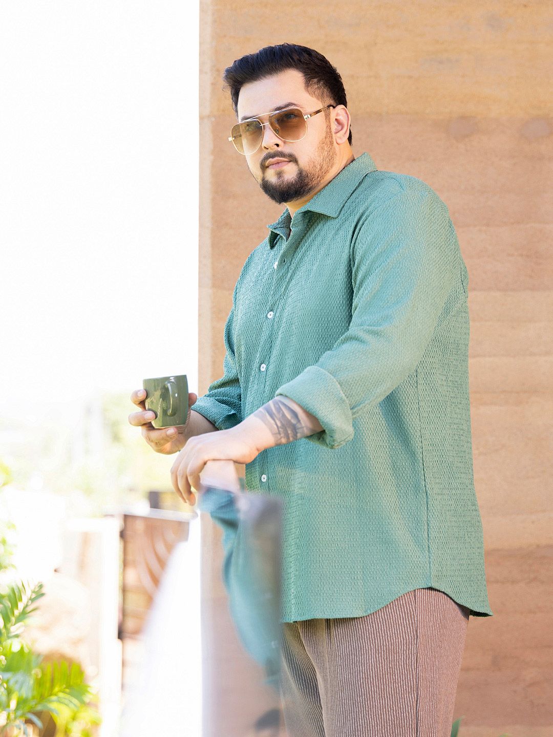 Instafab Plus Men Comfort Opaque Casual Shirt-picture-38