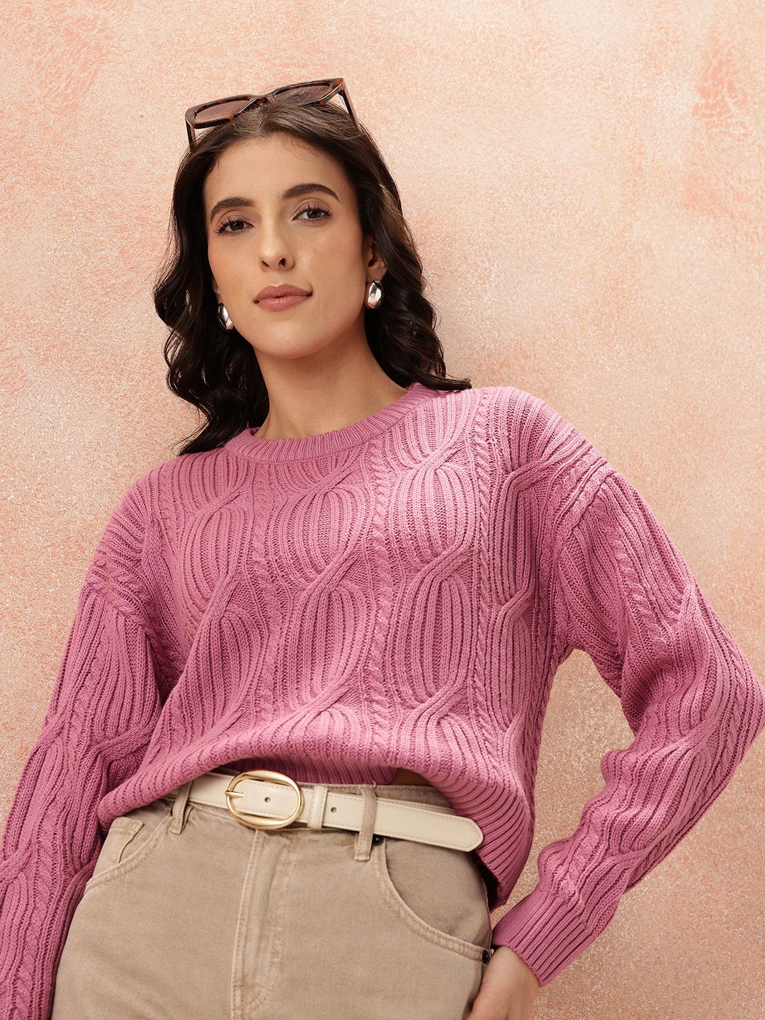 all about you Cable Knit Pullover-picture-45