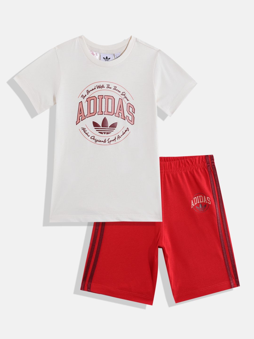 ADIDAS Boys Cotton Printed T-shirt with Shorts