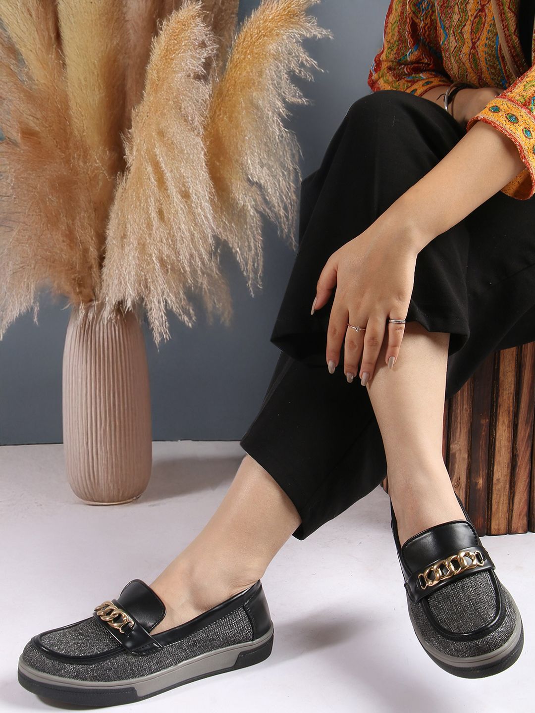 Carlton London Women Textured Loafers-picture-39