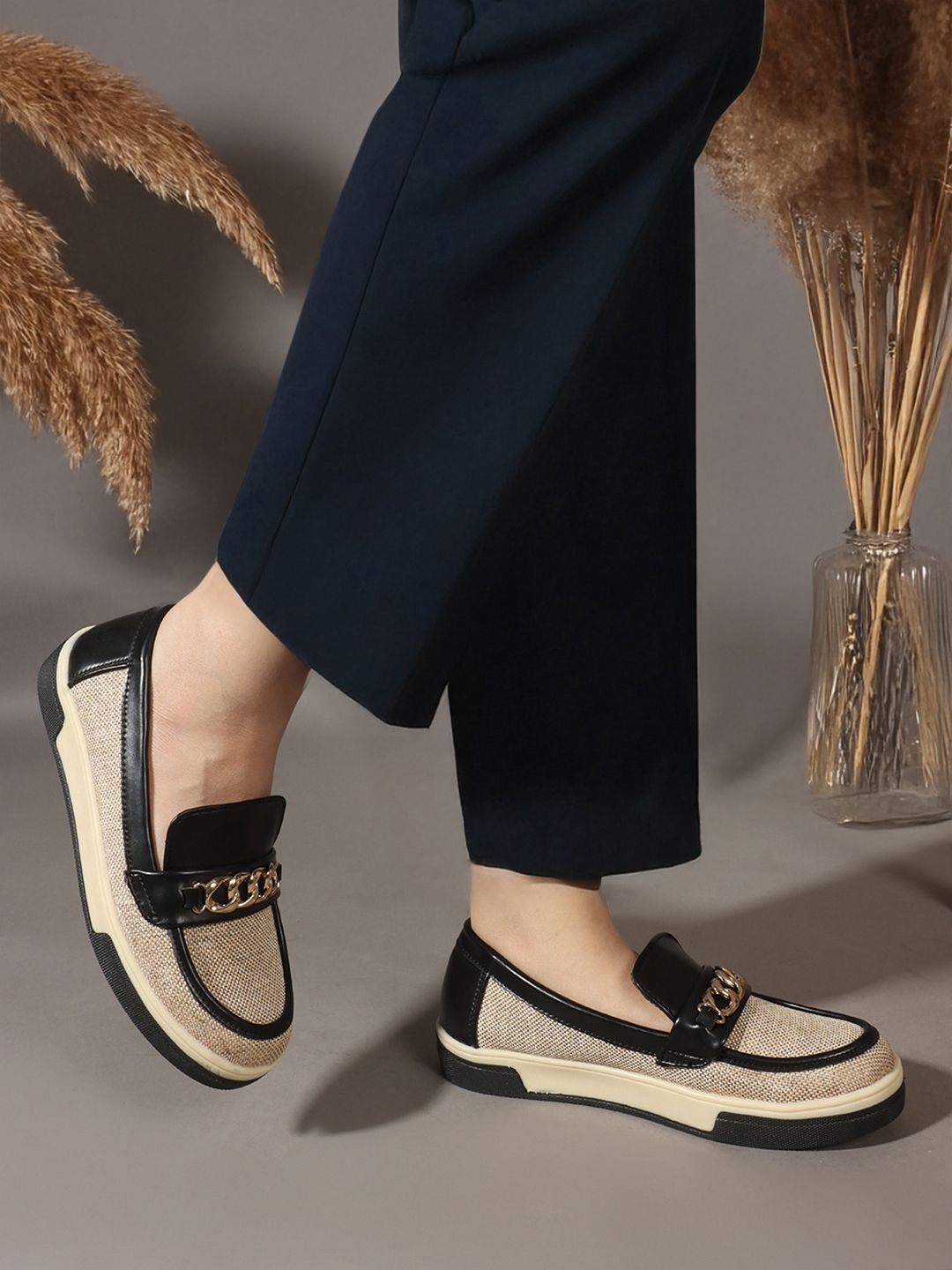 Carlton London Women Textured Loafers-picture-23