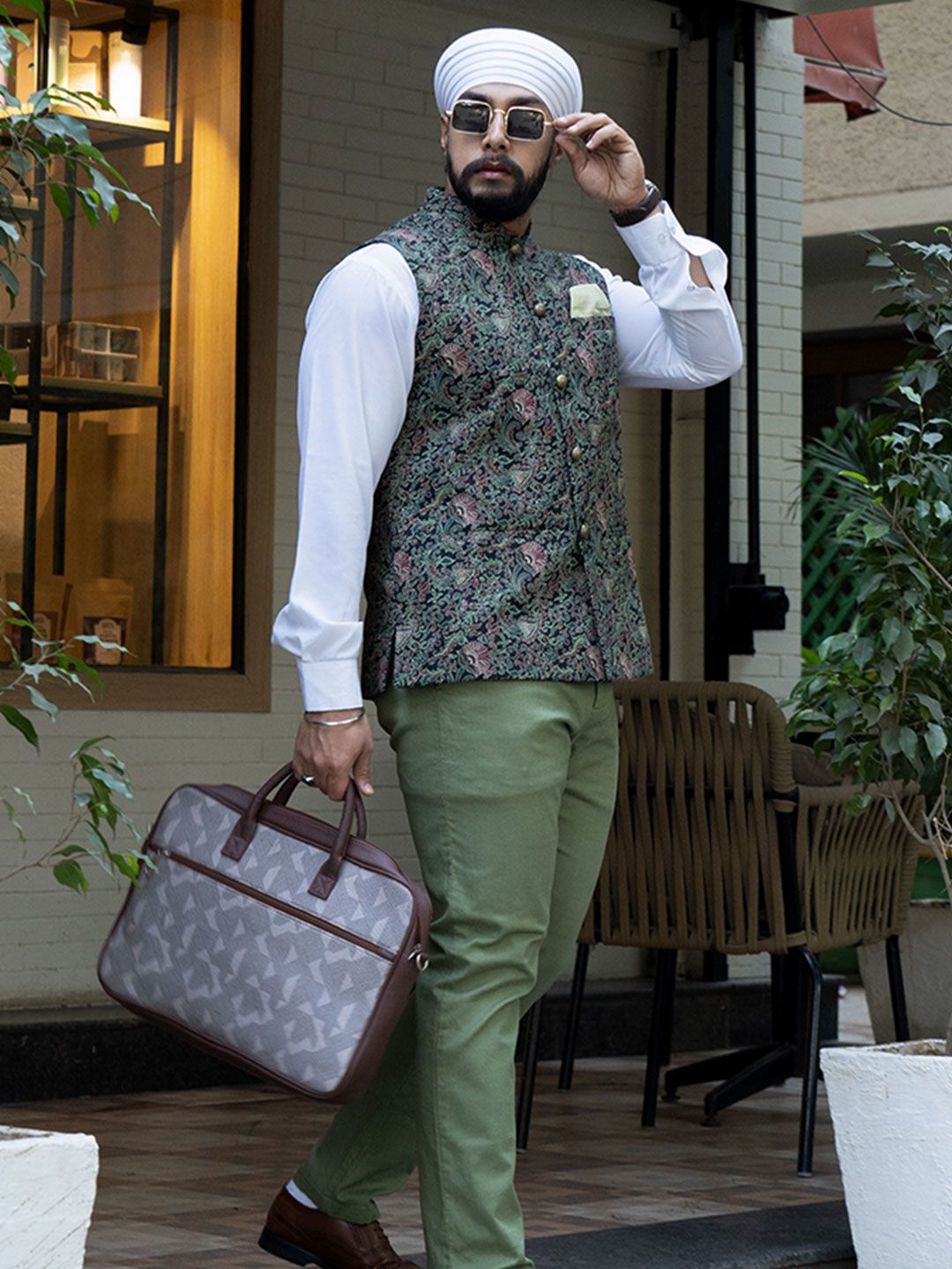 KISAH Men Kantha Printed Pure Cotton Nehru Jackets-picture-45