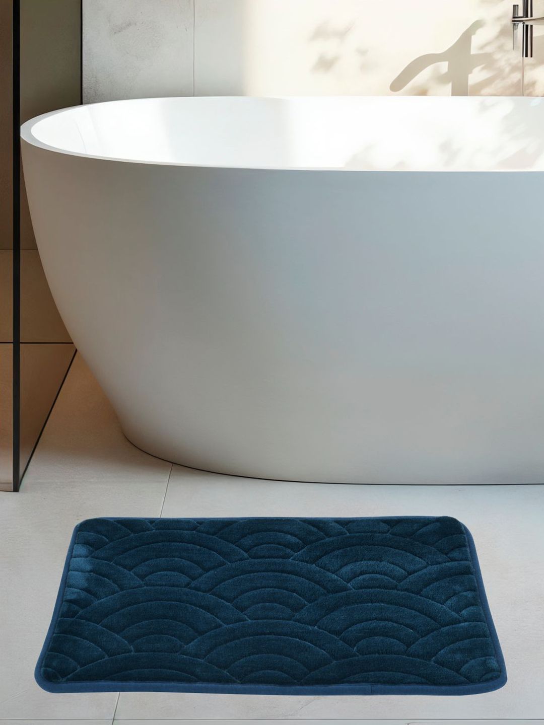 DREAM WEAVERZ Blue 300 GSM Anti-Slip Bath Rugs-picture-23