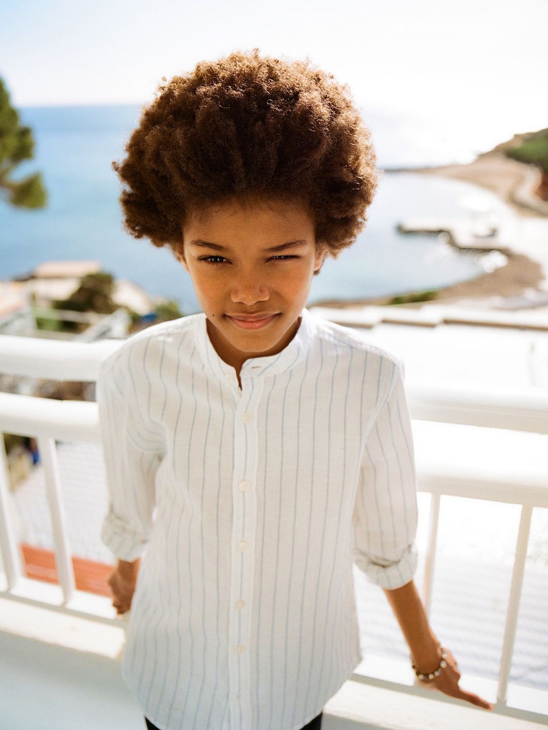 Mango Kids Boys Cotton Linen Striped Casual Shirt-picture-29