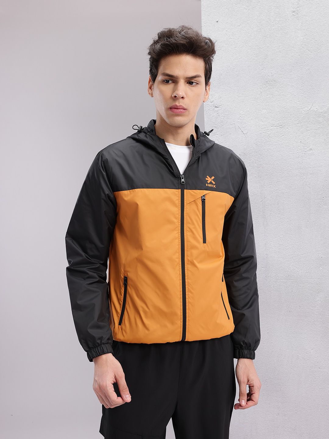 HRX by Hrithik Roshan Men Colourblocked Hooded Bomber Lifestyle Jacket-picture-39