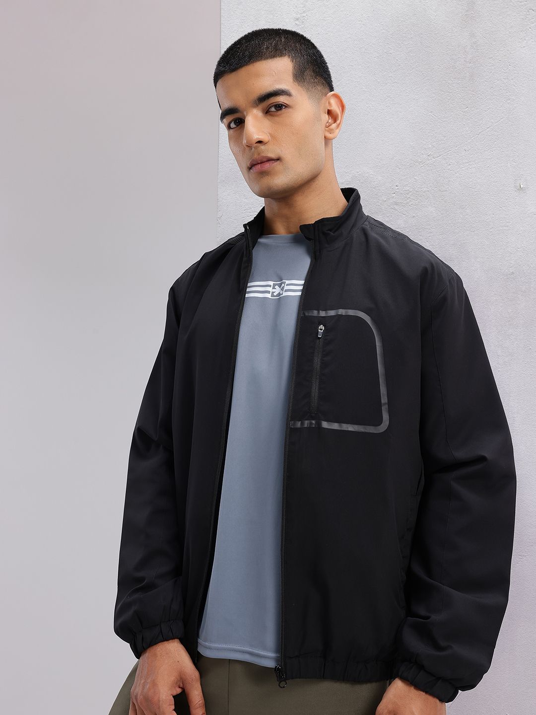 HRX by Hrithik Roshan Mock Collar Rapid-Dry Regular Fit Training Jacket-picture-53
