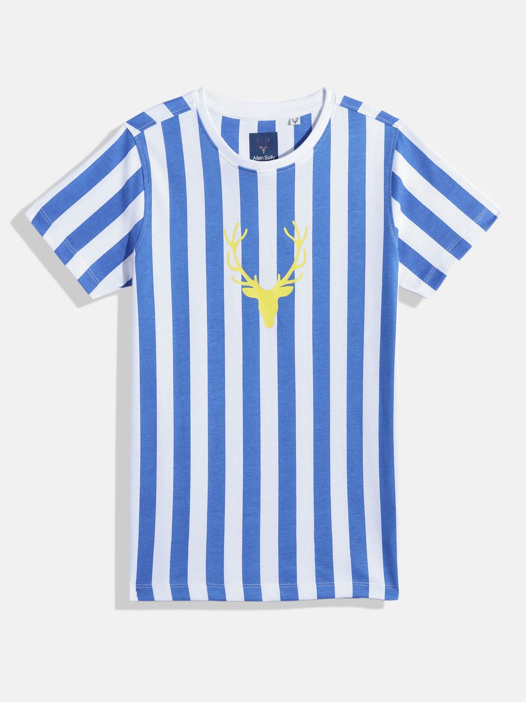 Allen Solly Junior Boys Brand Logo Striped Pure Cotton T-shirt-picture-28