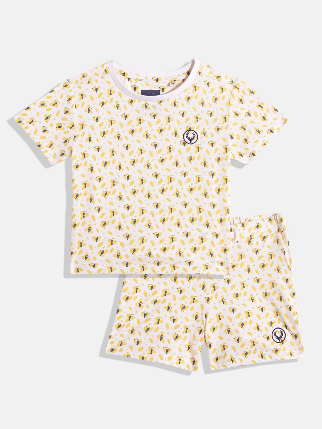 Allen Solly Junior Girls Printed Pure Cotton T-shirt with Shorts-picture-31