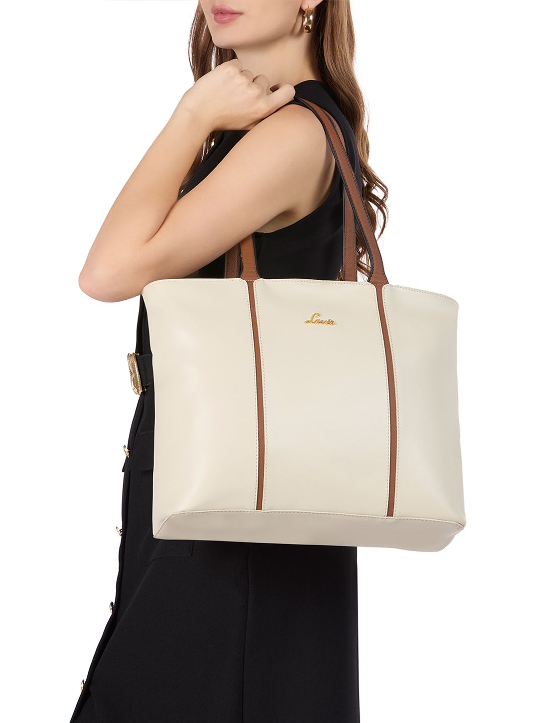 Lavie Women Colourblocked Structured Tote Bag-picture-41