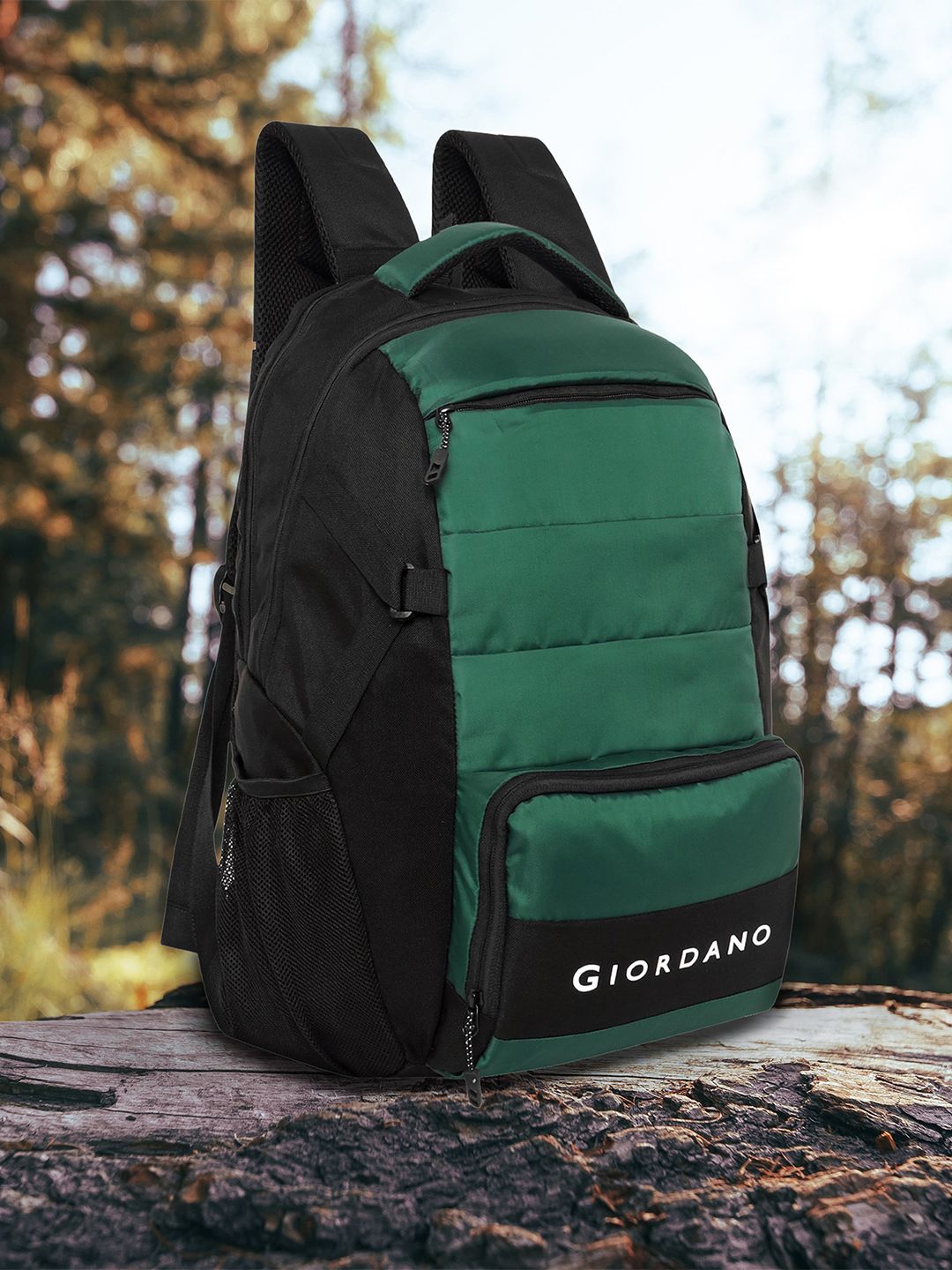 GIORDANO Unisex Colourblocked Backpack with Compression Straps-image-32