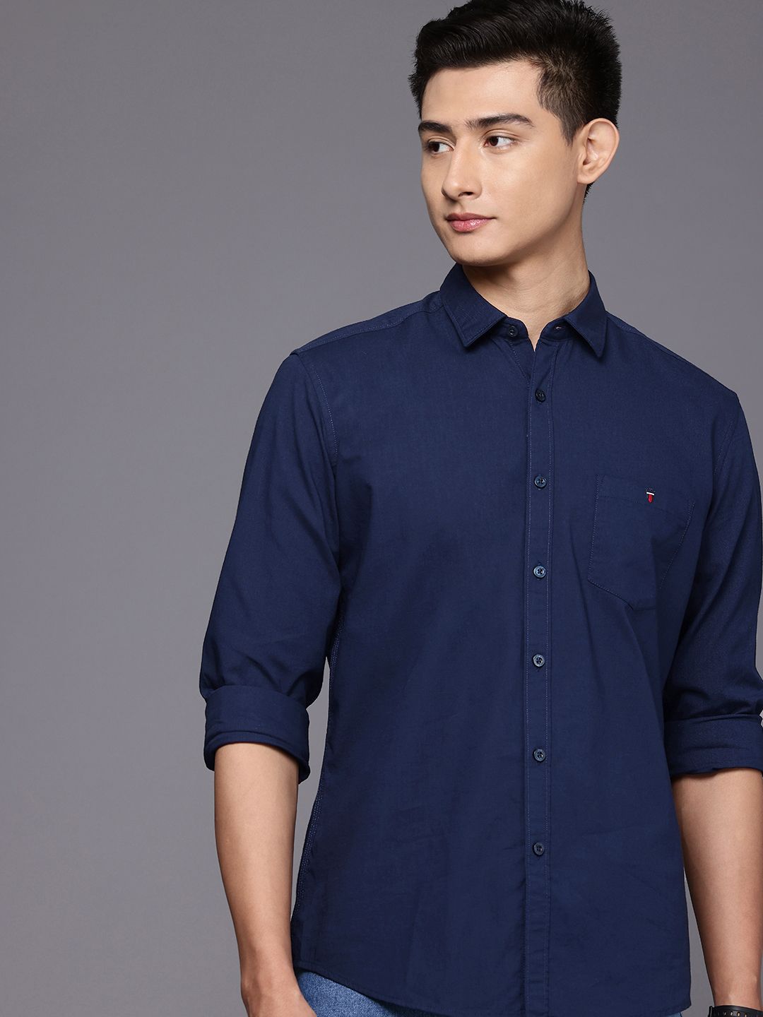 Louis Philippe Jeans Slim Fit Pure Cotton Casual Shirt-image-41