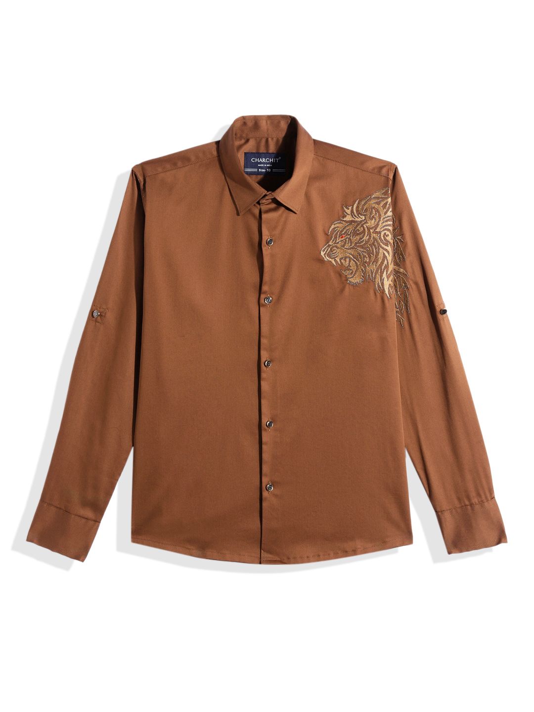 CHARCHIT Boys Embroidered Regular Fit Shirt-picture-28