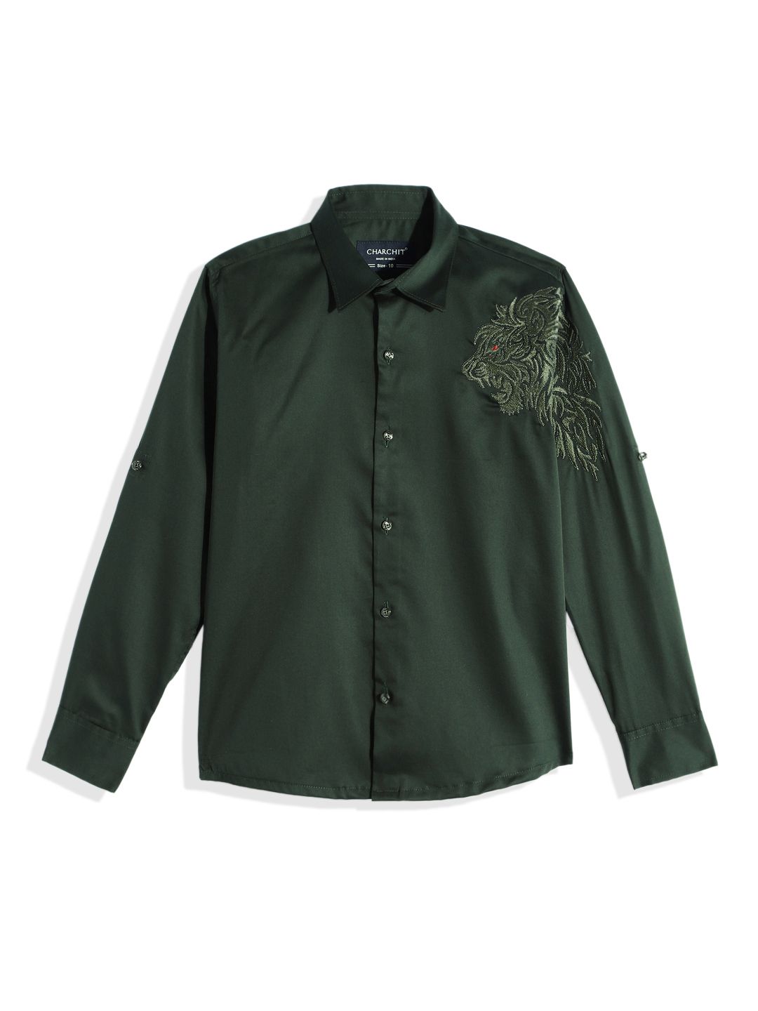 CHARCHIT Boys Solid Cotton Linen Shirt-picture-44