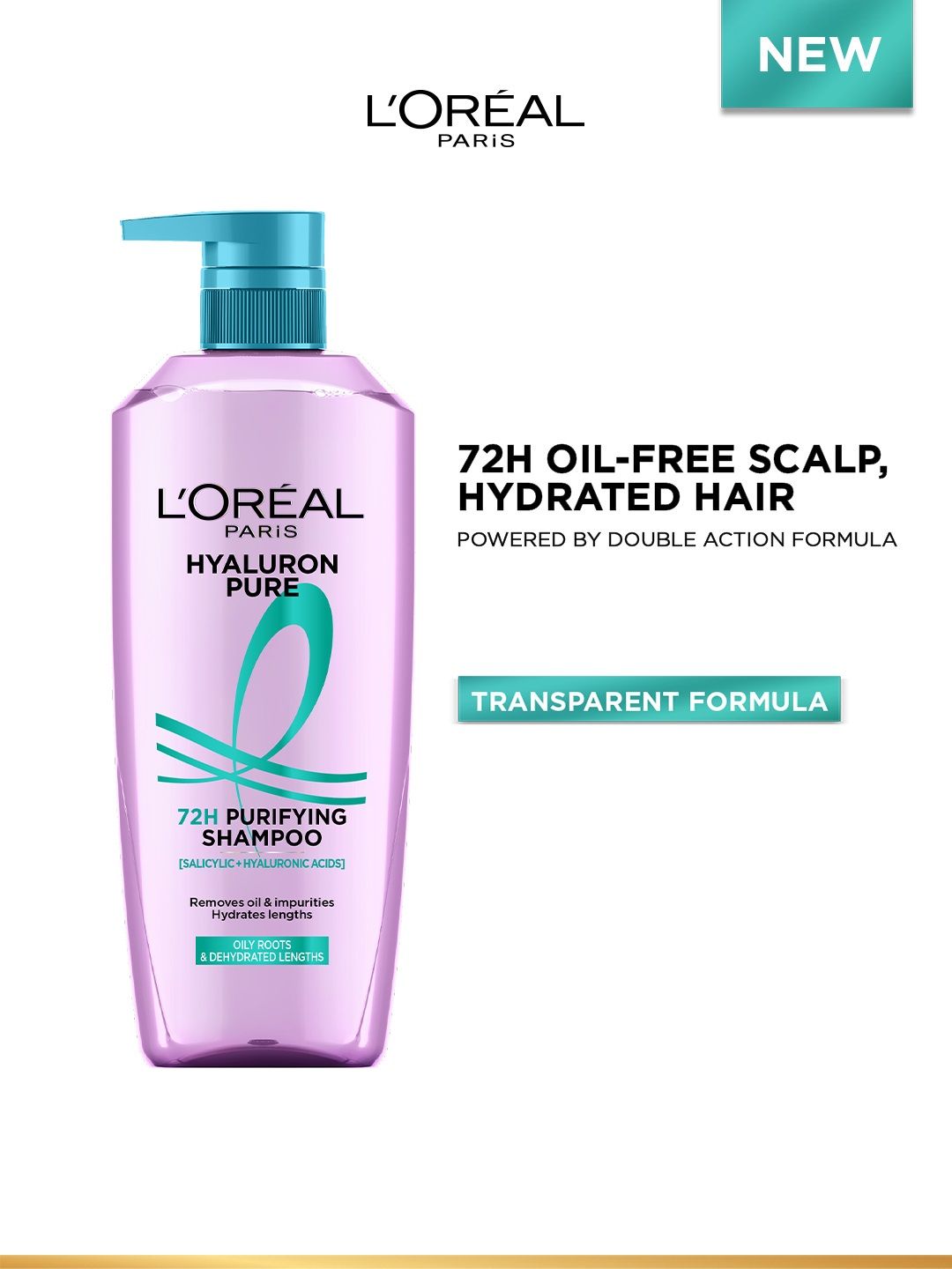 LOreal Hyaluron Pure 72H Purifying Shampoo For Oily Scalp - 1L