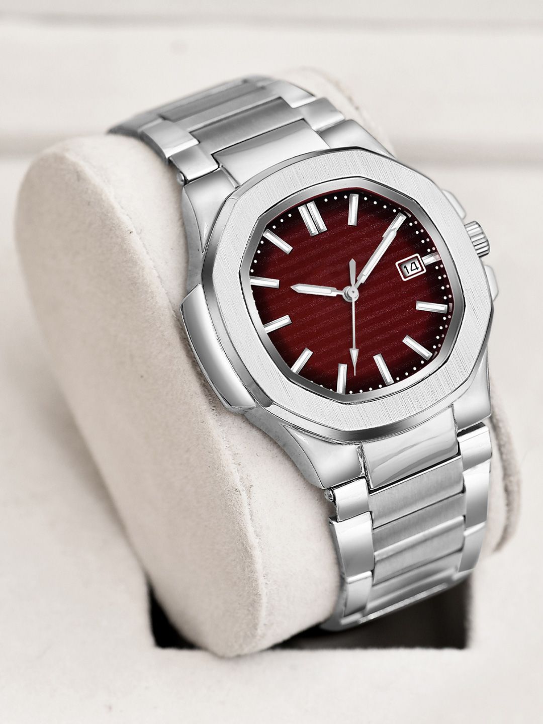 Shocknshop Men Alloy Dial & Stainless Steel Straps Analogue Multi Function Watch MT804-picture-20