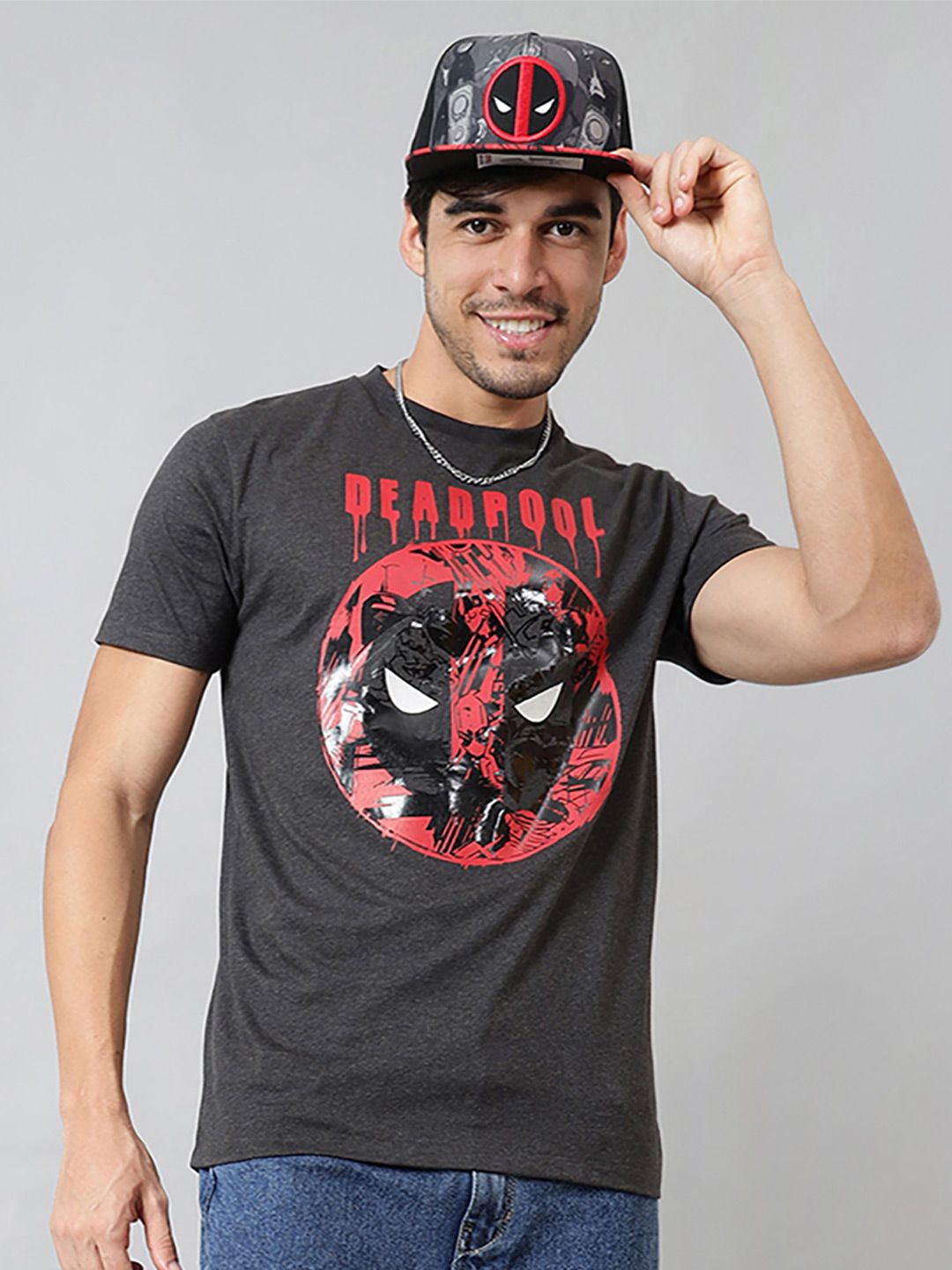 Free Authority Men Deadpool Graphic Printed Round Neck T-shirt-picture-23