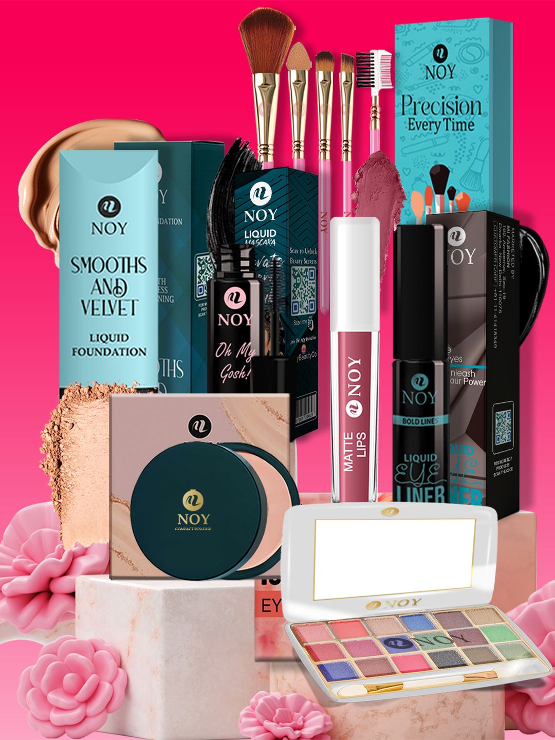 NOY Set Of 11 Long Lasting Waterproof Makeup Kit-image-11