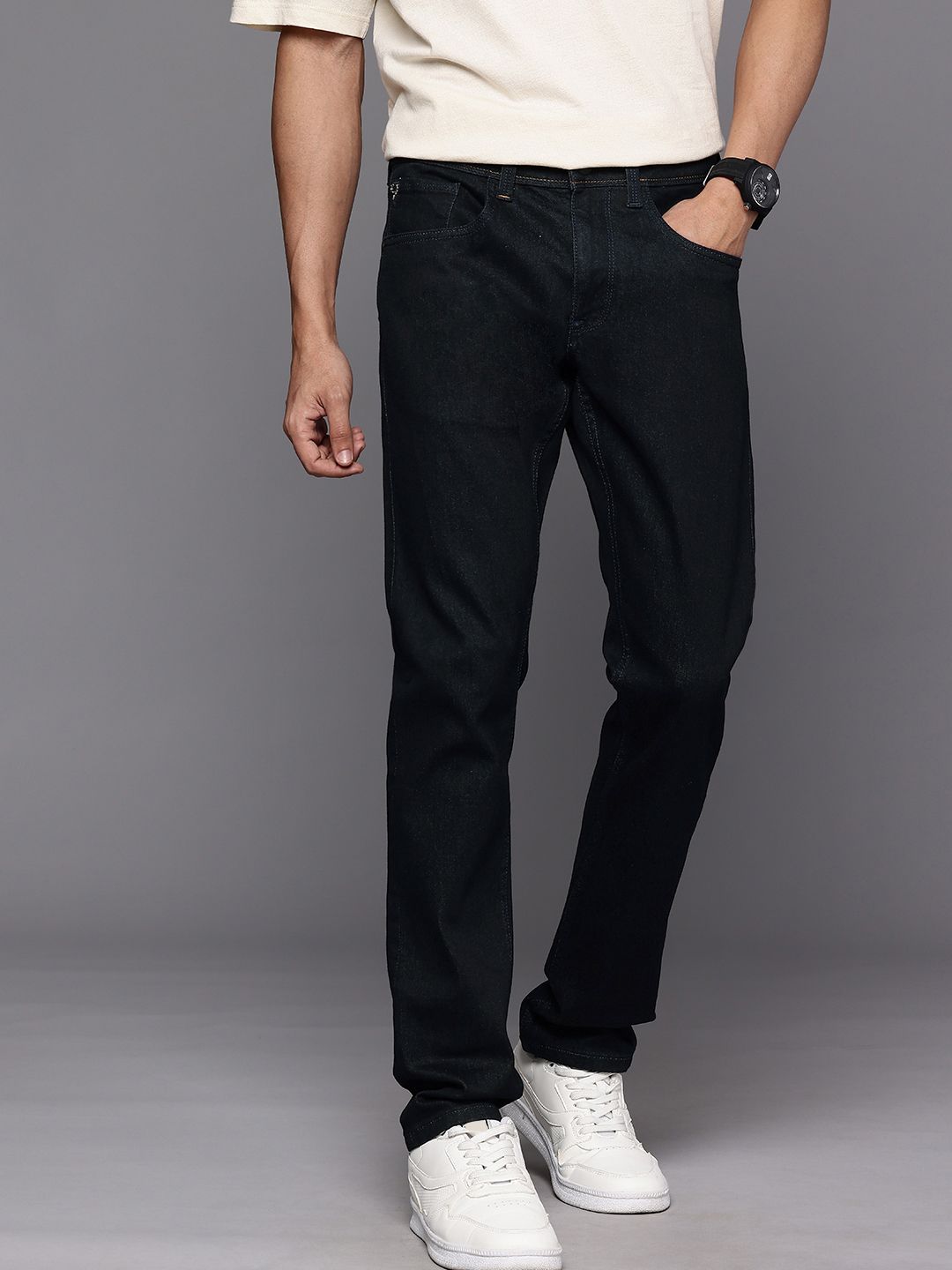 Allen Solly Men Slim Fit Mid-Rise Stretchable Jeans-picture-31