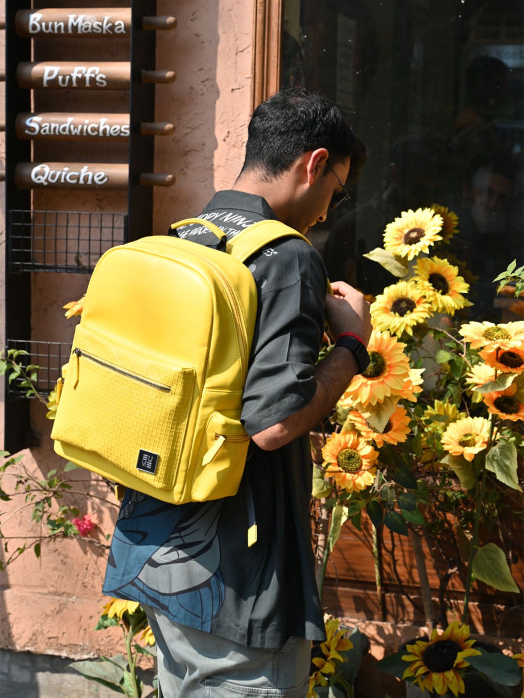 EUME Cosmo 16L Laptop Bag for Men, Maple Yellow-picture-33