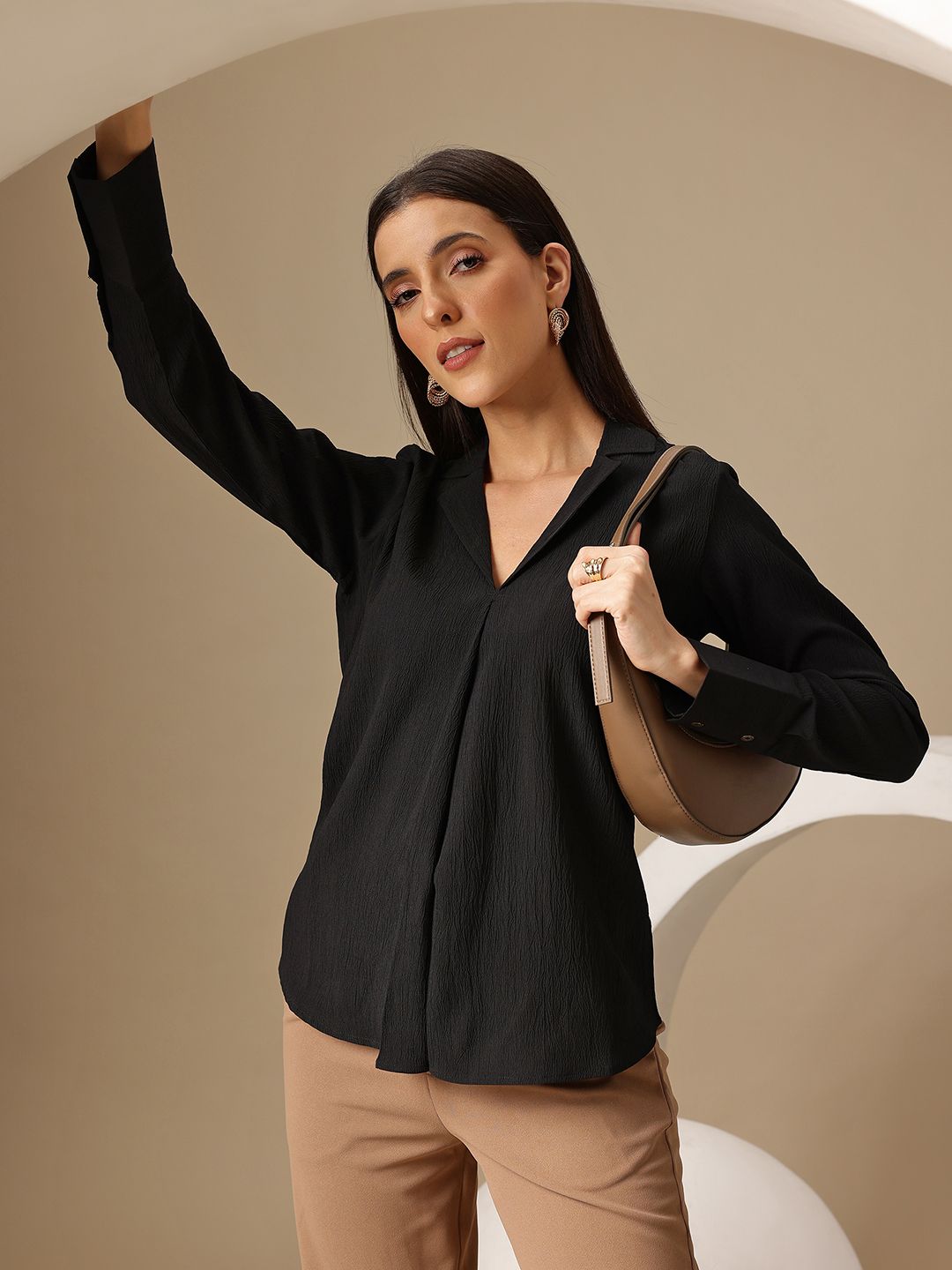 Chemistry Crepe Shirt Style Top-picture-17